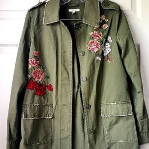 Maurices floral green jacket